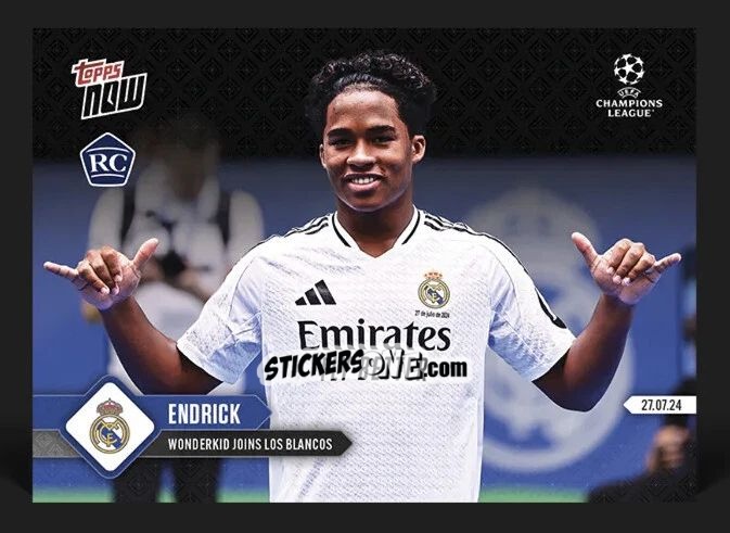 Cromo Endrick - Now UEFA Champions League 2023-2024
 n. 142 - Topps