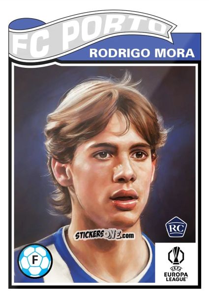 Figurina Rodrigo Mora - Living Set Soccer 2025 n. 795 - Topps