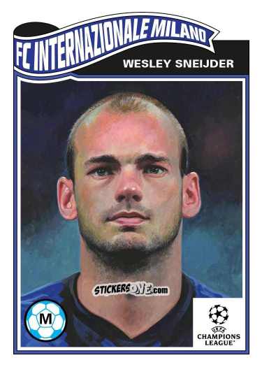 Figurina Wesley Sneijder - Living Set Soccer 2025 n. 844 - Topps