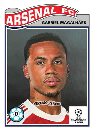 Sticker Gabriel Magalhaes - Living Set Soccer 2025 n. 854 - Topps