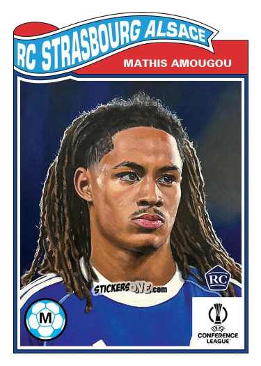 Sticker Mathis Amougou - Living Set Soccer 2025 n. 870 - Topps