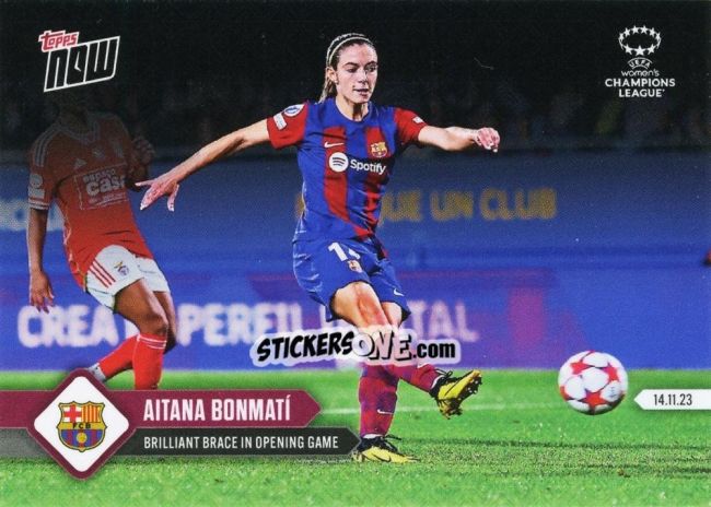 Sticker Aitana Bonmatí - Now UEFA Champions League 2023-2024 Women's
 n. 3 - Topps
