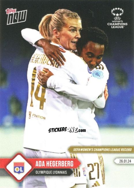 Figurina Ada Hegerberg - Now UEFA Champions League 2023-2024 Women's
 n. 10 - Topps