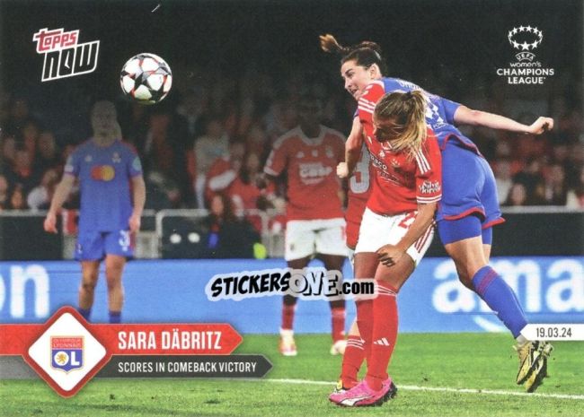 Figurina Sara Dabritz - Now UEFA Champions League 2023-2024 Women's
 n. 12 - Topps