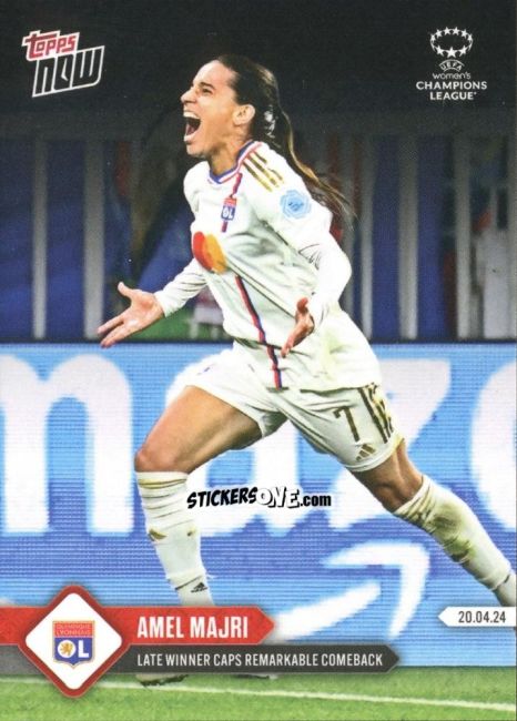 Figurina Amel Majri - Now UEFA Champions League 2023-2024 Women's
 n. 17 - Topps