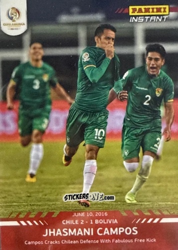 Figurina Jhasmani Campos - Instant Copa America 2016
 n. 15 - Panini