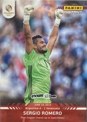 Cromo Sergio Romero - Instant Copa America 2016
 n. 29 - Panini