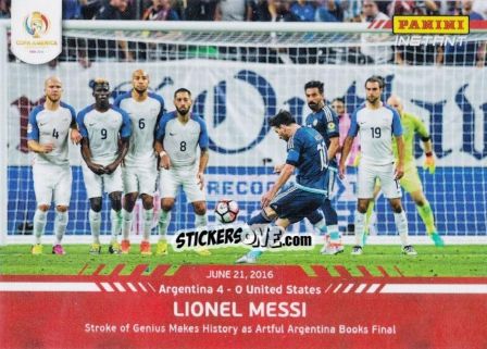 Figurina Lionel Messi - Instant Copa America 2016
 n. 31 - Panini