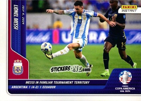 Cromo Lionel Messi - Instant Copa America 2024
 n. 31 - Panini