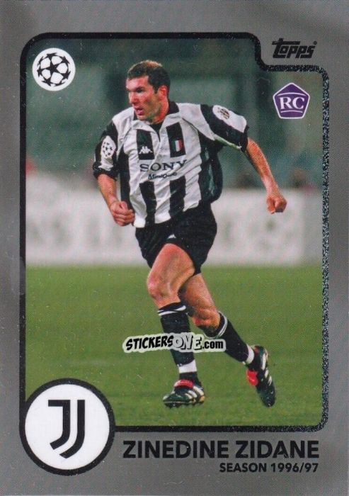 Sticker Zinedine Zidane - The Lost Rookie Cards 2024-20245 n. 21 - Topps