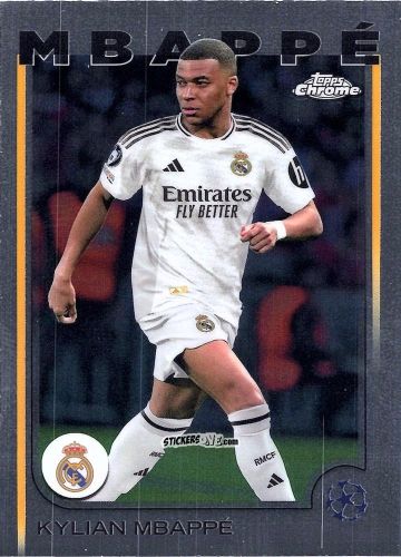Figurina Kylian Mbappe - Chrome Uefa Club Competitions 2024-2025 n. 1 - Topps