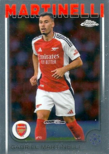 Figurina Gabriel Martinelli - Chrome Uefa Club Competitions 2024-2025 n. 5 - Topps