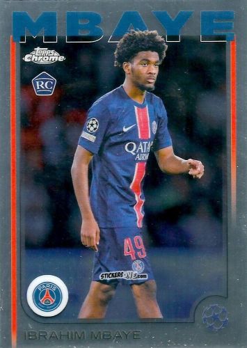 Figurina Ibrahim Mbaye - Chrome Uefa Club Competitions 2024-2025 n. 15 - Topps