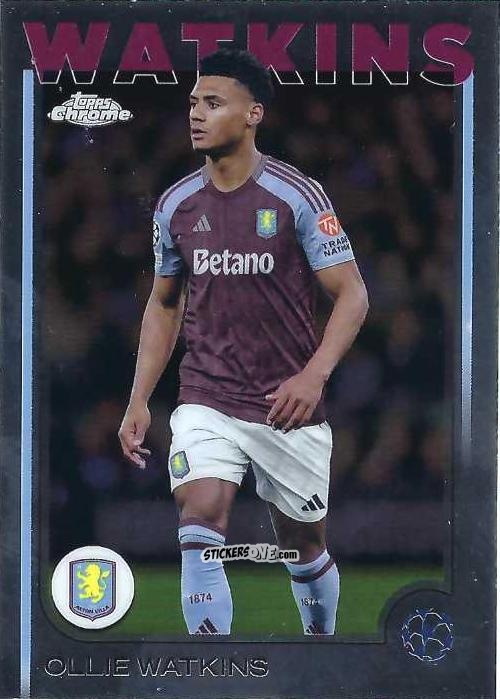 Figurina Ollie Watkins - Chrome Uefa Club Competitions 2024-2025 n. 33 - Topps