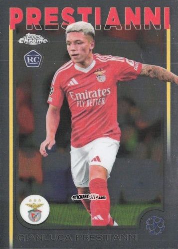 Figurina Gianluca Prestianni - Chrome Uefa Club Competitions 2024-2025 n. 36 - Topps
