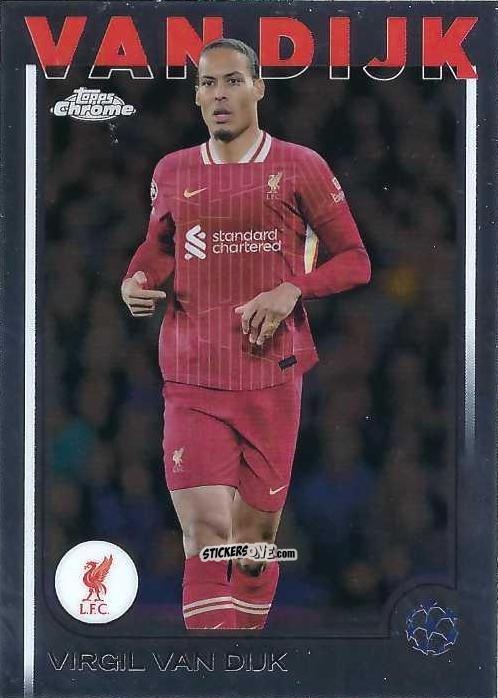 Sticker Virgil van Dijk - Chrome Uefa Club Competitions 2024-2025 n. 44 - Topps