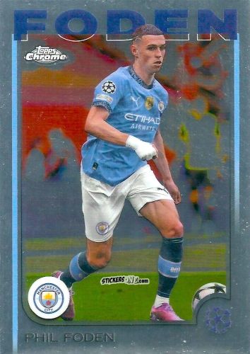 Sticker Phil Foden - Chrome Uefa Club Competitions 2024-2025 n. 47 - Topps