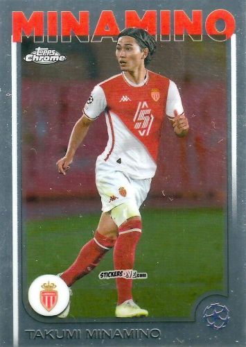Sticker Takumi Minamino - Chrome Uefa Club Competitions 2024-2025 n. 57 - Topps