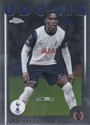 Figurina Destiny Udogie - Chrome Uefa Club Competitions 2024-2025 n. 71 - Topps