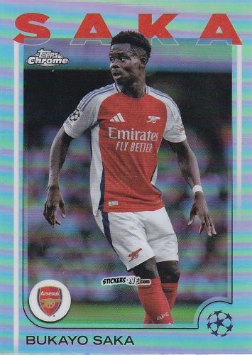 Sticker Bukayo Saka - Chrome Uefa Club Competitions 2024-2025 n. 77 - Topps