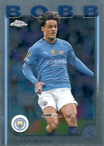 Figurina Oscar Bobb - Chrome Uefa Club Competitions 2024-2025 n. 91 - Topps