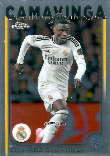 Cromo Eduardo Camavinga - Chrome Uefa Club Competitions 2024-2025 n. 93 - Topps