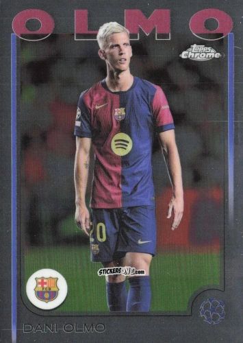 Figurina Dani Olmo - Chrome Uefa Club Competitions 2024-2025 n. 94 - Topps