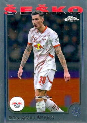 Cromo Benjamin Sesko - Chrome Uefa Club Competitions 2024-2025 n. 95 - Topps