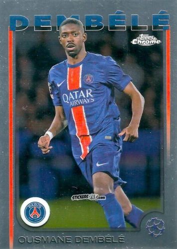 Sticker Ousmane Dembele - Chrome Uefa Club Competitions 2024-2025 n. 109 - Topps