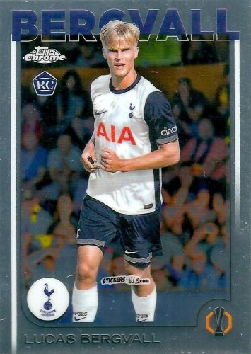 Sticker Lucas Bergvall - Chrome Uefa Club Competitions 2024-2025 n. 112 - Topps