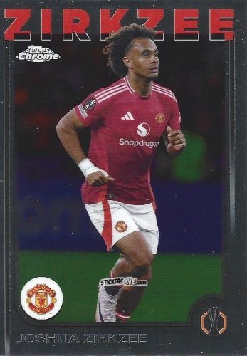 Figurina Joshua Zirkzee - Chrome Uefa Club Competitions 2024-2025 n. 121 - Topps