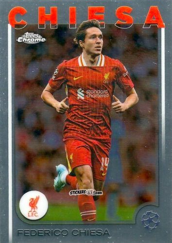 Figurina Federico Chiesa - Chrome Uefa Club Competitions 2024-2025 n. 124 - Topps
