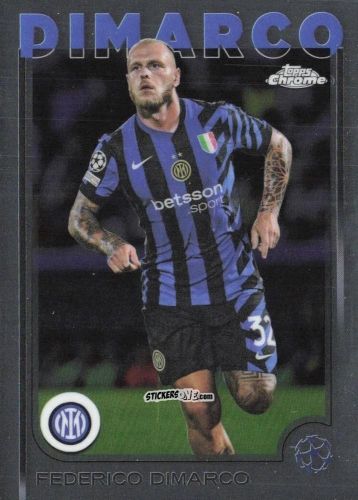 Cromo Federico Dimarco - Chrome Uefa Club Competitions 2024-2025 n. 129 - Topps