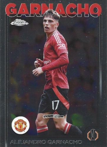 Figurina Alejandro Garnacho - Chrome Uefa Club Competitions 2024-2025 n. 147 - Topps