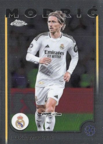 Figurina Luka Modric - Chrome Uefa Club Competitions 2024-2025 n. 149 - Topps