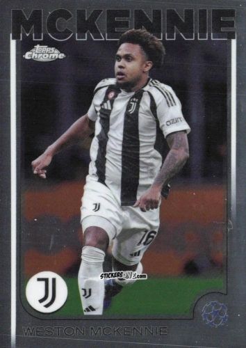 Figurina Weston McKennie - Chrome Uefa Club Competitions 2024-2025 n. 160 - Topps
