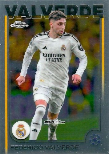 Cromo Federico Valverde - Chrome Uefa Club Competitions 2024-2025 n. 164 - Topps