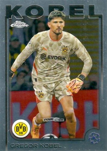 Figurina Gregor Kobel - Chrome Uefa Club Competitions 2024-2025 n. 168 - Topps