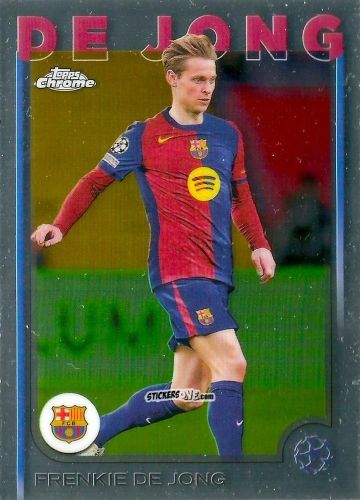 Sticker Frenkie De Jong - Chrome Uefa Club Competitions 2024-2025 n. 172 - Topps