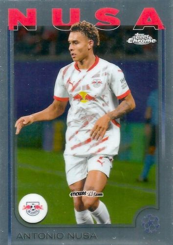 Figurina Antonio Nusa - Chrome Uefa Club Competitions 2024-2025 n. 175 - Topps