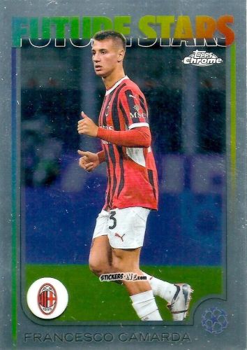 Figurina Francesco Camarda - Chrome Uefa Club Competitions 2024-2025 n. 183 - Topps