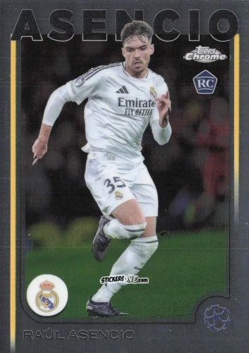 Cromo Raul Asencio - Chrome Uefa Club Competitions 2024-2025 n. 186 - Topps