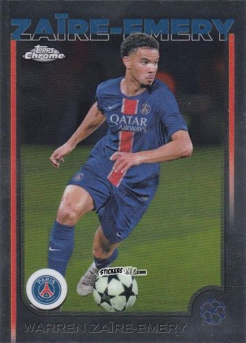 Cromo Warren Zaire-Emery - Chrome Uefa Club Competitions 2024-2025 n. 197 - Topps