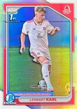 Sticker Lennart Karl - Chrome Uefa Club Competitions 2024-2025 n. BU-LK - Topps