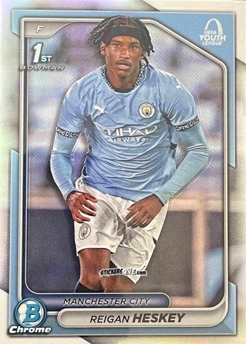 Figurina Reigan Heskey - Chrome Uefa Club Competitions 2024-2025 n. BU-RH - Topps