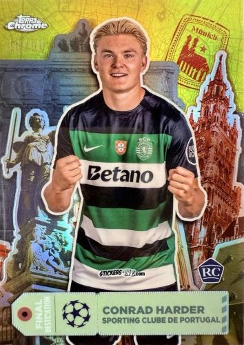 Figurina Conrad Harder - Chrome Uefa Club Competitions 2024-2025 n. FD-12 - Topps