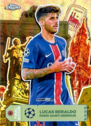 Figurina Lucas Beraldo - Chrome Uefa Club Competitions 2024-2025 n. FD-31 - Topps