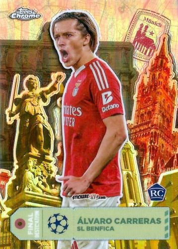Figurina Alvaro Carreras - Chrome Uefa Club Competitions 2024-2025 n. FD-34 - Topps