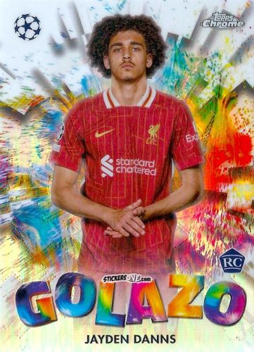 Figurina Jayden Danns - Chrome Uefa Club Competitions 2024-2025 n. GZ-6 - Topps