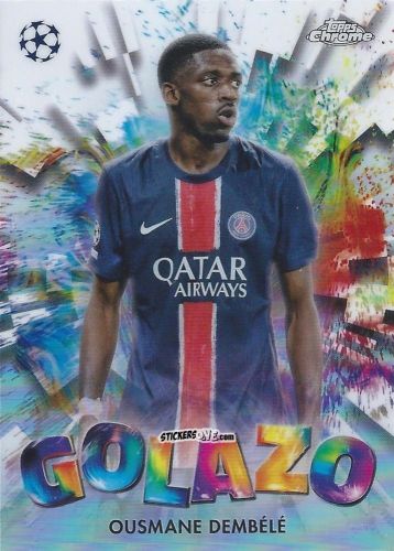 Sticker Ousmane Dembele - Chrome Uefa Club Competitions 2024-2025 n. GZ-12 - Topps